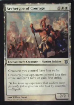 Archetype of Courage - Born of the Gods: #4, Magic: The Gathering Nm C291 - Image 1