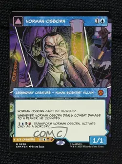 Borderless Norman Osborn Green Goblin Foil Magic Marvel's Spider Man SPM #0220 - Image 1