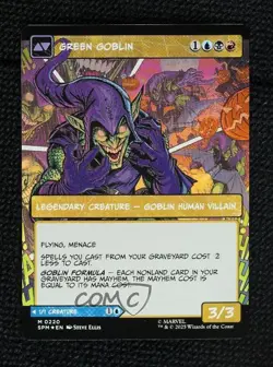 Borderless Norman Osborn Green Goblin Foil Magic Marvel's Spider Man SPM #0220 - Image 2