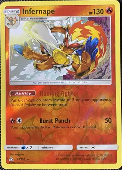 Infernape 23/156 Sm-Ultra Prism Reverse Holo - Pokemon Card - Image 1