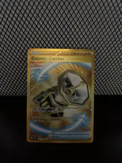 Pokemon TCG Counter Catcher Paradox Rift 264/182 Gold Hyper Rare Holo - Image 1