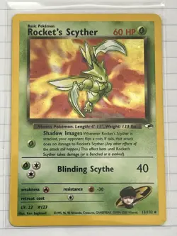 Pokemon Rocket's Scyther Gym Heroes Holo Rare 60HP 013/132 English 2000 Card - Image 1