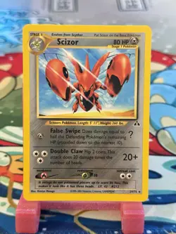 Scizor - 29/75 - Neo Discovery - Rare - WOTC - Vintage - Pokemon - 2001 - Image 1