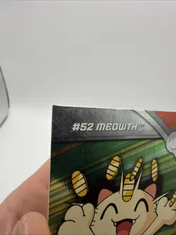 Meowth HV9 Topps Pokemon Series 2 #52 SILVER FOIL Heroes Villains Blue Logo NMT - Image 2