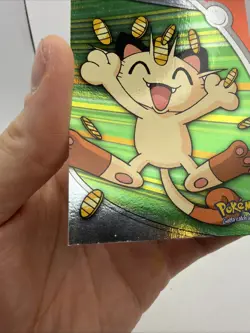 Meowth HV9 Topps Pokemon Series 2 #52 SILVER FOIL Heroes Villains Blue Logo NMT - Image 4