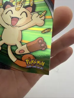 Meowth HV9 Topps Pokemon Series 2 #52 SILVER FOIL Heroes Villains Blue Logo NMT - Image 5