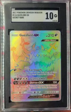 2017 Guzzlord GX SGC 10, POP of 2 Crimson Invasion Secret Rare Full Art Pokemon - Image 1