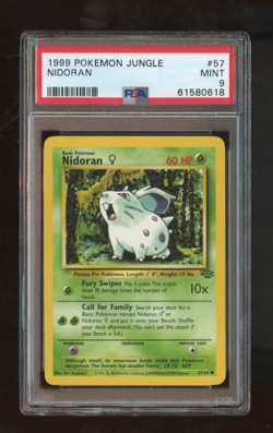 1999 Pokemon Jungle # 57 Nidoran PSA 9 MINT - Image 1