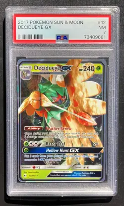 PSA 7 Decidueye GX 12/149 Pokemon Sun & Moon Ultra Holo Rare TCG NM - Image 1