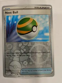 Nest Ball 181/198 Scarlet & Violet Base Set Pokemon Reverse Holo Foil Nice! - Image 1