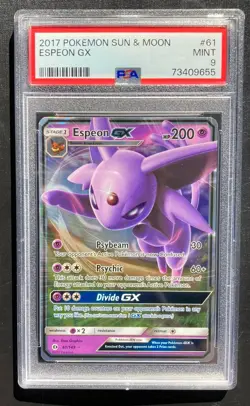 PSA 9 Espeon GX 61/149 Pokemon Sun & Moon Ultra Holo Rare TCG Mint - Image 1