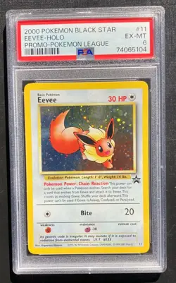 PSA 6 Eevee 11 Pokemon Black Star Promotional Rare TCG LP - Image 1