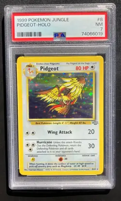 PSA 7 Pidgeot 8/64 Pokemon Jungle Unlimited Holo Rare TCG NM - Image 1