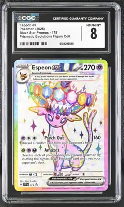 Pokemon Espeon EX SVP175 Black Star Promos Prismatic Evolutions Figure Coll. - Image 1