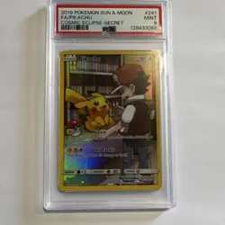 Pokemon Pikachu Full Art Secret Rare Holo Cosmic Eclipse 241/236 PSA 9 - Image 1