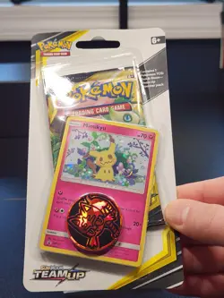 Pokemon Sun & Moon Team Up Mimikyu Blister - HD Swirl Promo - Celebi & Venusaur - Image 1