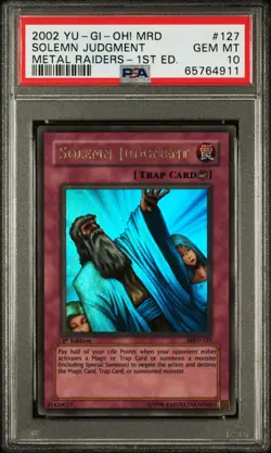 Solemn Judgment MRD-127 Ultra Rare 1st Edition Yugioh PSA 10 *911 - Image 1