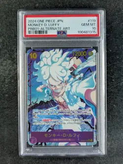 2022 One Piece MONKEY D. LUFFY OP05-119 (PRB-01) Alt. Art SEC Japanese PSA 10 - Image 1