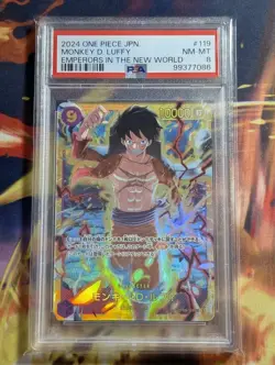 PSA 8 LUFFY OP09-119 SEC EMPERORS IN THE NEW WORLD 2024 ONE PIECE JAPANESE - Image 1