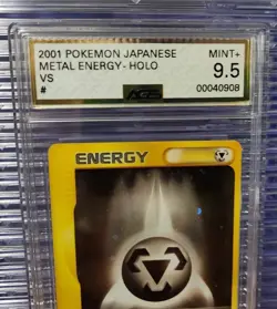 AGS 9.5 Metal Energy Holo Japanese VS 2001 Pokemon Card Graded Mint+ Slab - Image 4