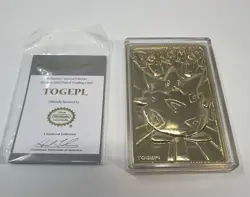Togepi Pokemon 23k Gold Plated Trading Card Pokemon Nintendo 1999 Burger King - Image 1