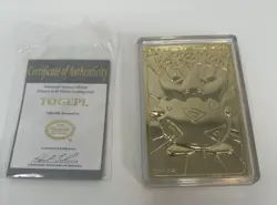 Togepi Pokemon 23k Gold Plated Trading Card Pokemon Nintendo 1999 Burger King - Image 5
