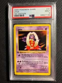 PSA 9 Jynx Pokemon Card 1st Edition Base Shadowless - Image 1