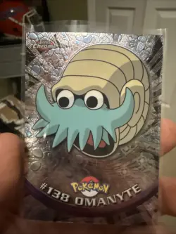 MINT Pokemon Topps Chrome #138 Omanyte Silver Foil Card - Image 1