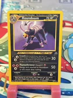 Houndoom 23/75 Neo Discovery Regular Pokemon Card LP Condition - Image 1