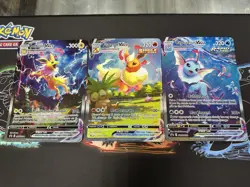 JUMBO CARD SET Vaporeon VMAX SWSH182 Jolteon VMAX SWSH184 Flareon VMAX SWSH180 - Image 1