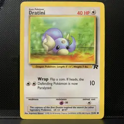 Pokemon TCG Dratini Card 53/82 Team Rocket Kagemaru Himeno LP Vintage - Image 1