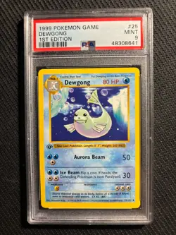 PSA 9 Dewgong Pokemon Card 1st Edition Base Shadowless - Image 1