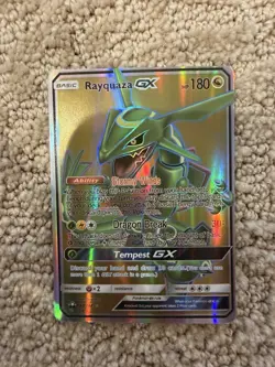 Pokemon Rayquaza GX Full Art Ultra Rare Holo SM-Celestial Storm 160/168 Card - Image 1
