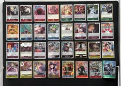 One Piece TCG English 32 R and SR card lot - Image 1