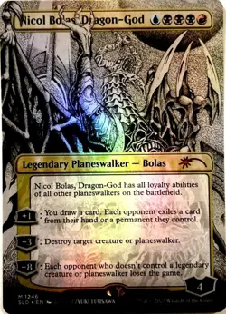 MTG Nicol Bolas, Dragon-God BORDERLESS FOIL Secret Lair NM - Image 1