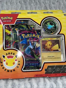 Pokemon Day 2026 PIKACHU Collection Box Brand New Factory Sealed Promo Swirl 🔥 - Image 1