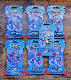 Pokemon Journey Together Sleeved Booster Pack LOT of 7 Sealed Packs 171279 - Image 1