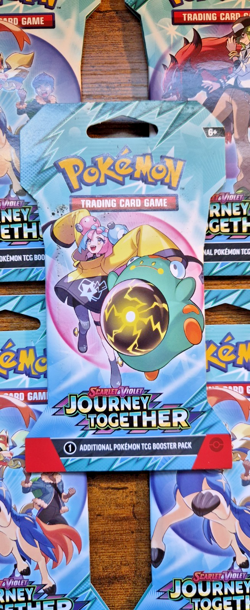 Pokemon Journey Together Sleeved Booster Pack LOT of 7 Sealed Packs 171279 - Image 3