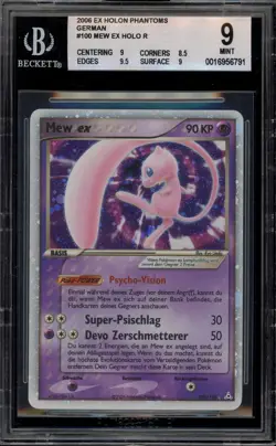 Pokemon Mew ex EX Holon Phantoms GERMAN Holo Ultra Rare #100 BGS 9 Mint - Image 1
