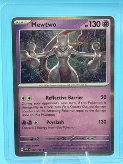 Pokemon English Mewtwo 150/165 Scarlet & Violet 151 Rare Holo NM - Image 1