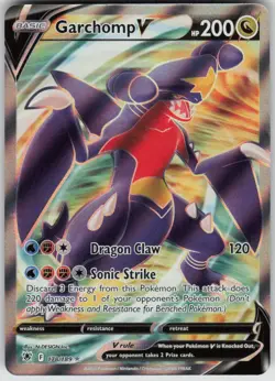 Pokemon Garchomp V (Full Art) Ultra Rare SWSH10: Astral Radiance 178/189 NM - Image 1