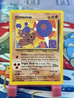 Pokemon TCG Hitmontop Neo Discovery 22/75 Regular Unlimited Rare LP - Image 1