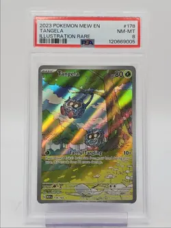 TANGELA 2023 POKEMON SCARLET VIOLET 151 ILLUSTRATION RARE 178/165 PSA 8 Q0004 - Image 1