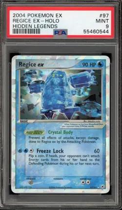 Pokemon Regice ex EX Hidden Legends Holo Ultra Rare #97 PSA 9 Mint - Image 1