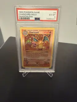 Pokemon Charizard Base Set Shadowless Holo Rare #4 PSA 6! Canadian Bids Only! - Image 1