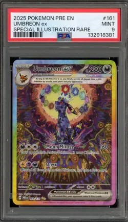 Pokemon Umbreon ex Prismatic Evolutions Special Illustration Rare #161 PSA 9 - Image 1
