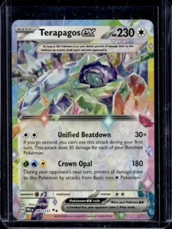 2025 Pokemon Prismatic Evolutions Terapagos ex Double Rare #092/131 - Image 1