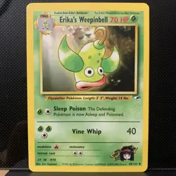 Pokemon TCG Erika's Weepinbell Gym Heroes 49/132 Unlimited NM Ken Sugimori - Image 1
