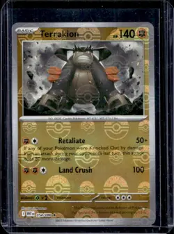 2025 Pokemon White Flare Terrakion Reverse Holo Poke Ball Rare #054/086 - Image 1