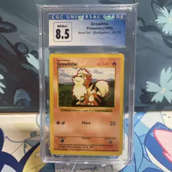 Pokemon Growlithe | 28/102 | Base Set Shadowless | CGC 8.5 - Image 1